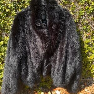 Luxurious Black Faux Fur Jacket by Yitty